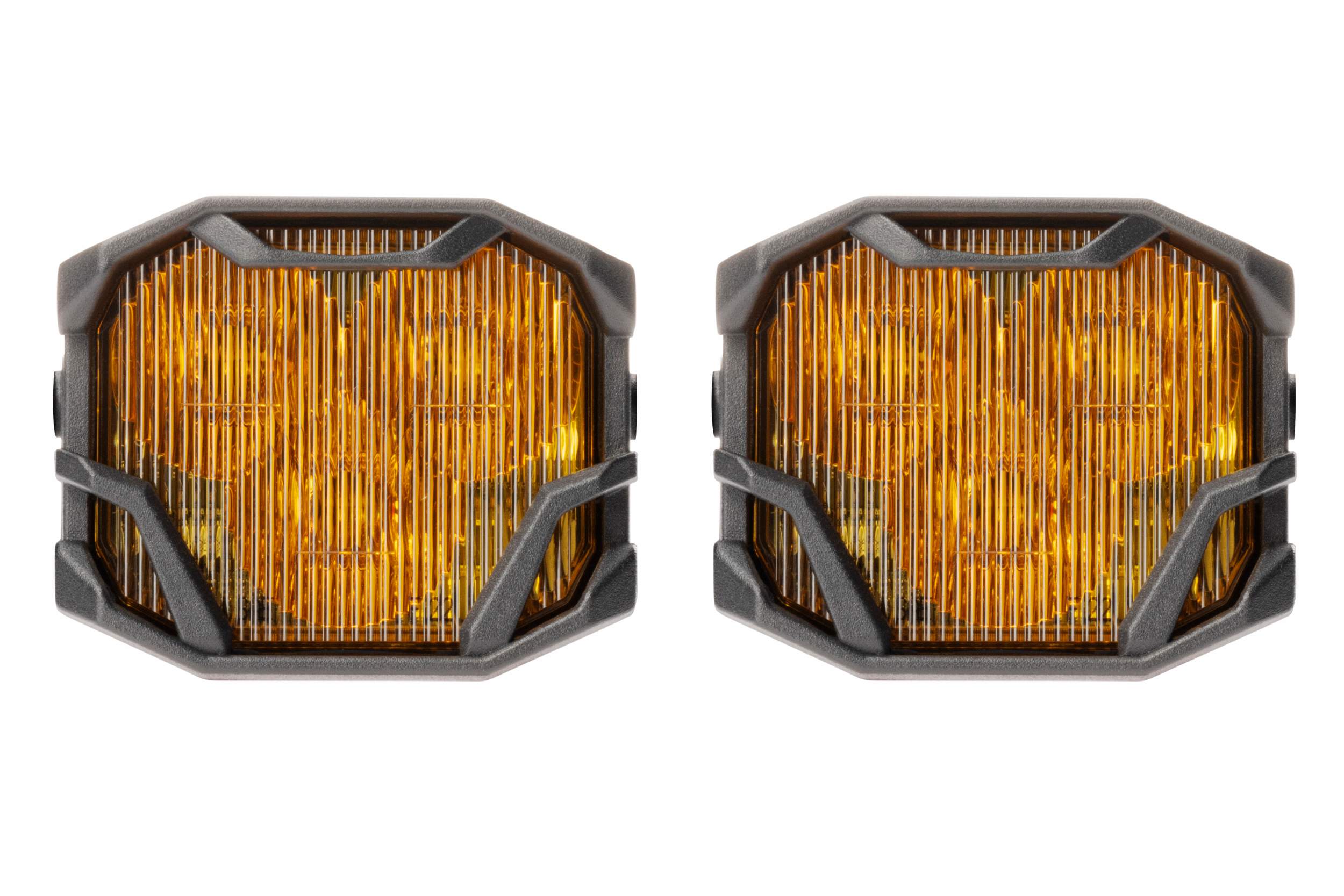 Morimoto 4Banger 2.0 NCS LED Pods (SAE Wide / Yellow / Set)