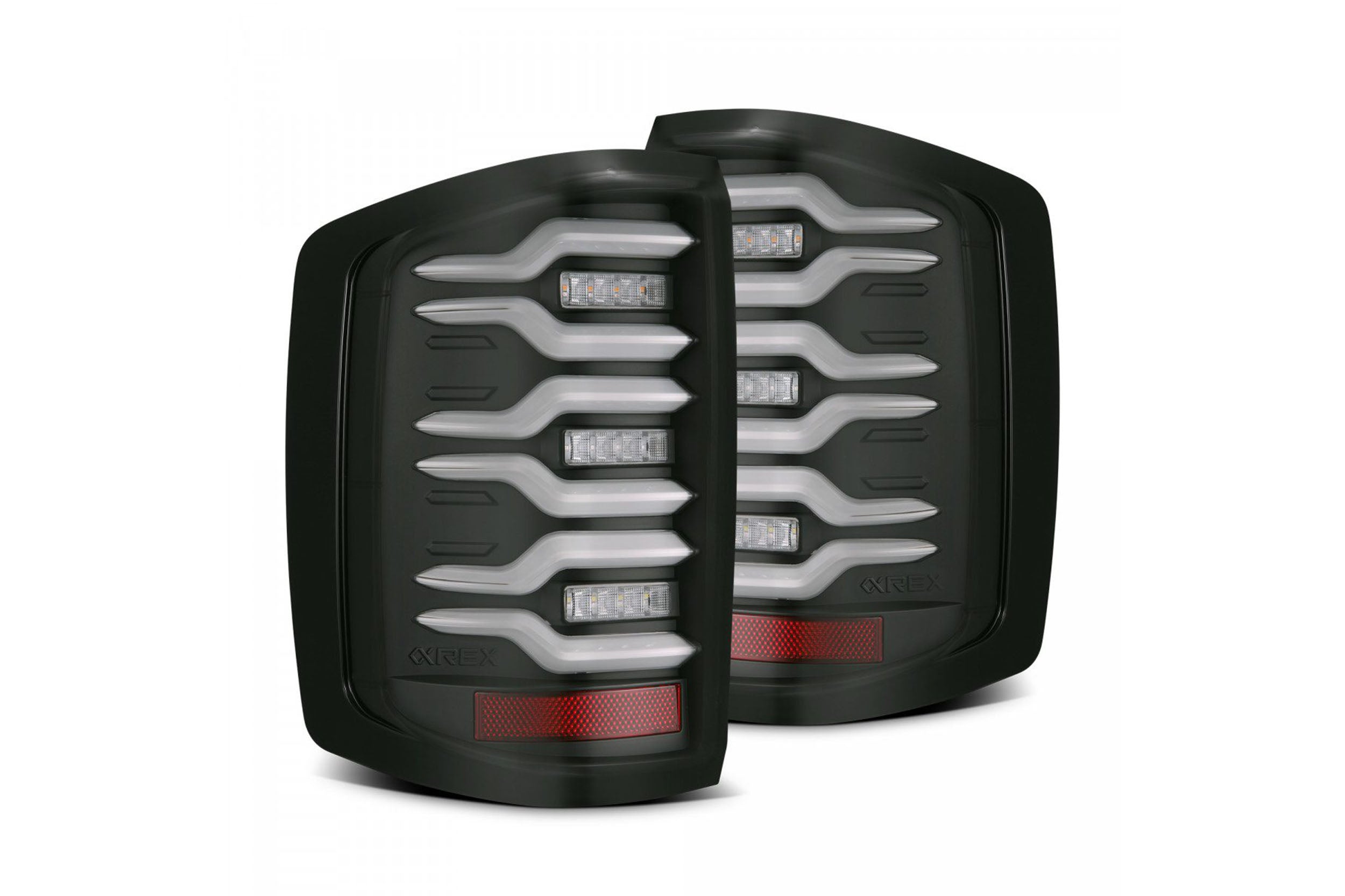 AlphaRex (LUXX-Series) 2014-2018 Chevrolet Silverado LED Tail Lights - Black