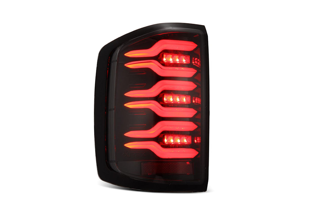 AlphaRex (LUXX-Series) 2014-2018 Chevrolet Silverado LED Tail Lights - Alpha-Black