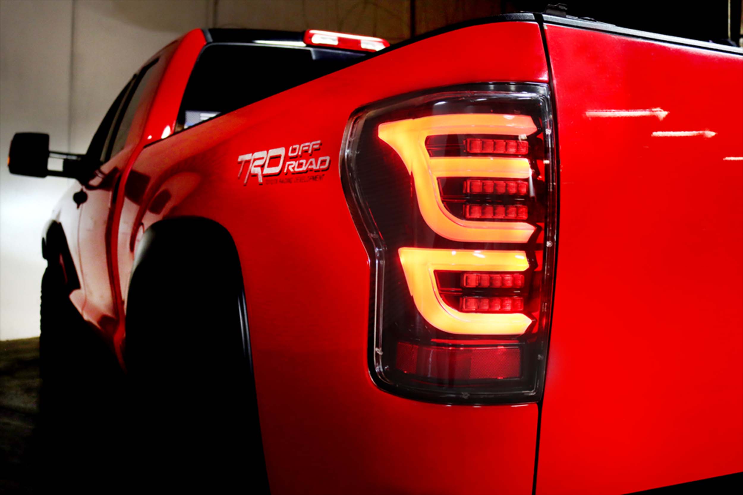 AlphaRex (LUXX-Series) 2007-2013 Toyota Tundra LED Tail Lights - Black-Red