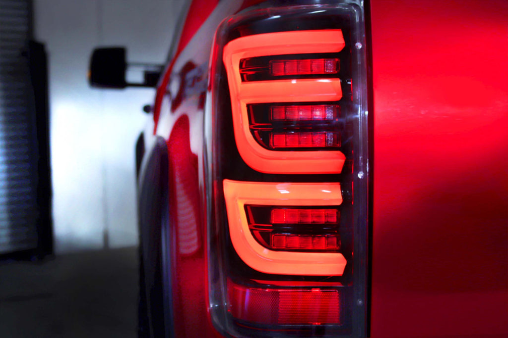AlphaRex (LUXX-Series) 2007-2013 Toyota Tundra LED Tail Lights - Black-Red