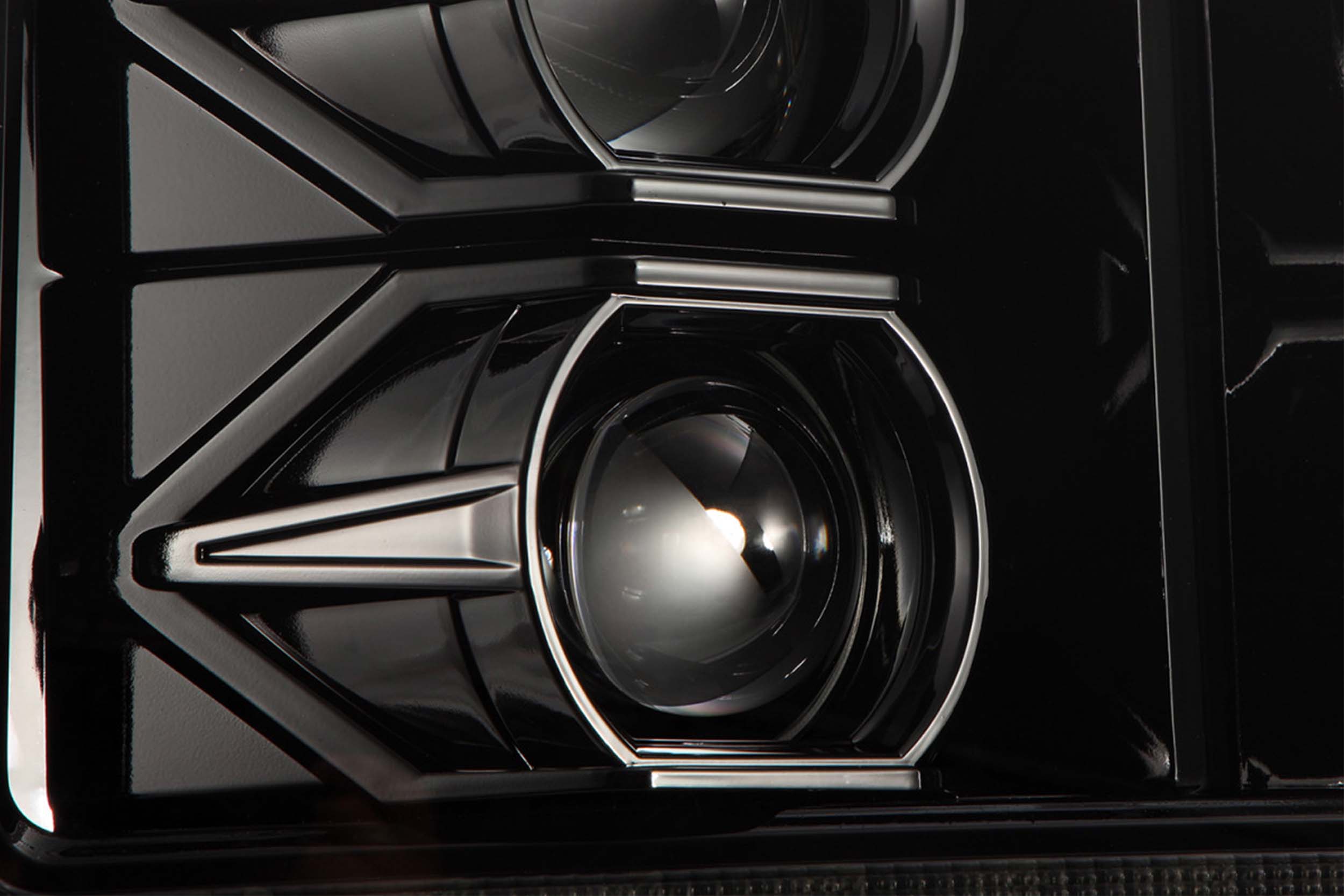 AlphaRex (LUXX-Series) 2005-2007 Ford Super Duty LED Projector Headlights - Alpha-Black