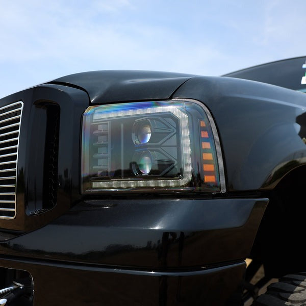 AlphaRex (LUXX-Series) 2005-2007 Ford Super Duty LED Projector Headlights - Alpha-Black