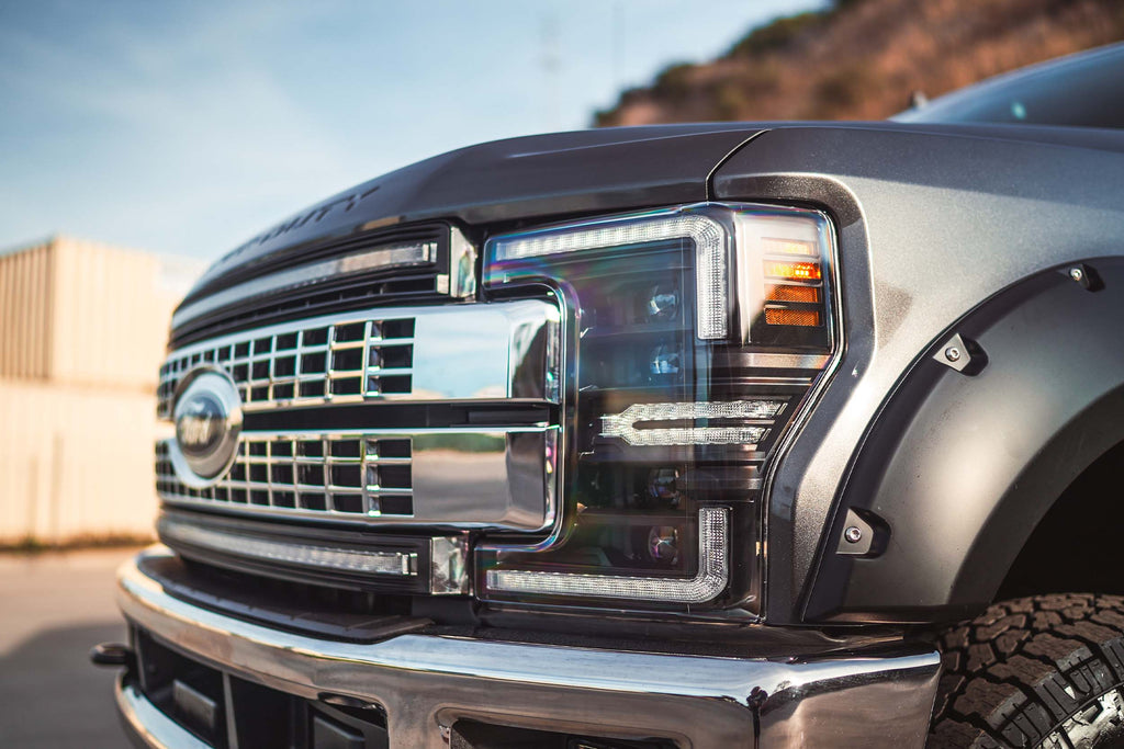 XB LED Headlights: Ford Super Duty (17-19 / White DRL / Set)