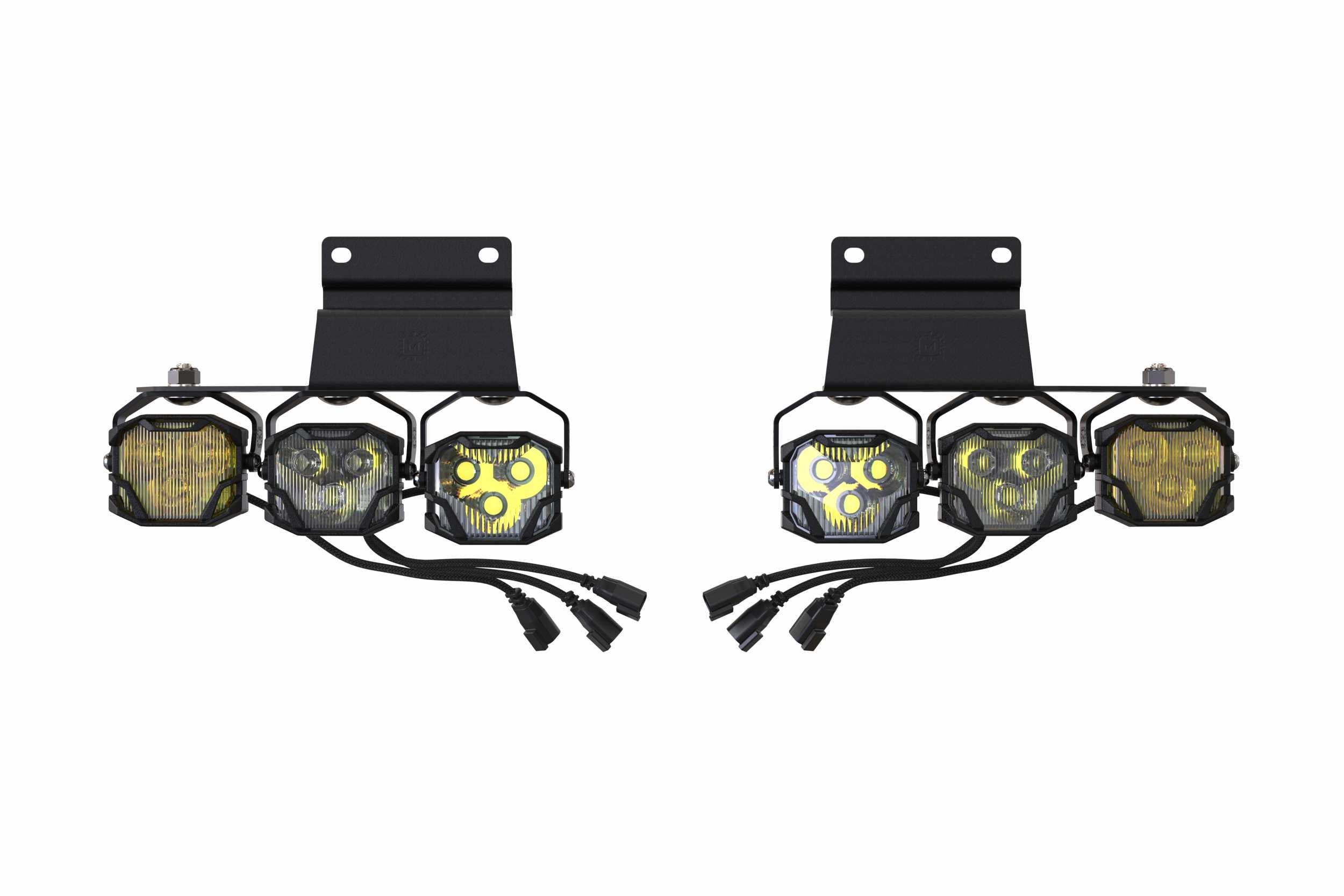 4Banger Triple Fog Kit: 10-14 Raptor (brackets and harness)