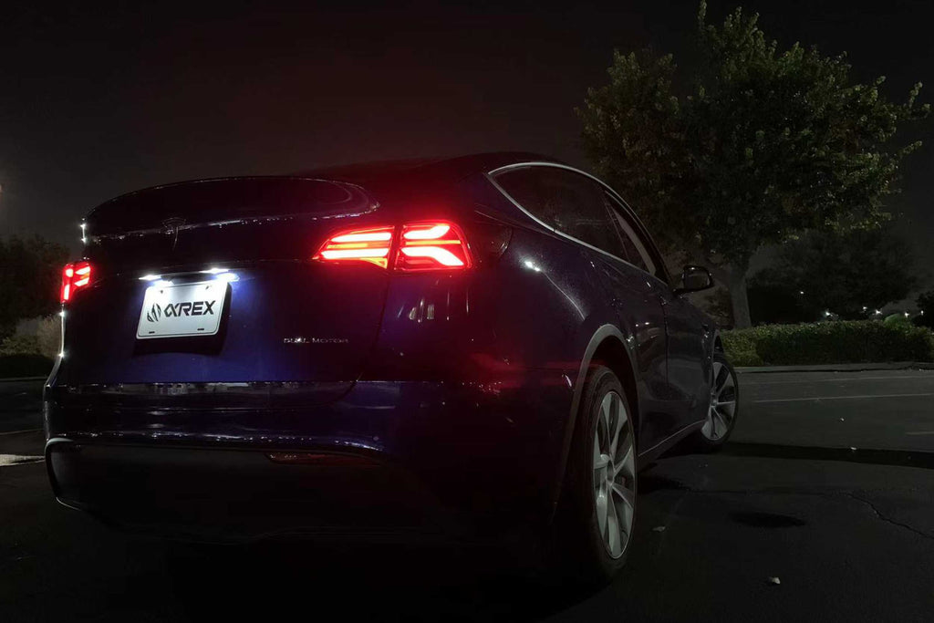 ARex Pro LED Tail Lights: Tesla Model 3 (17-22) / Model Y (w/ Red Turn Signals) (20-22) - Red