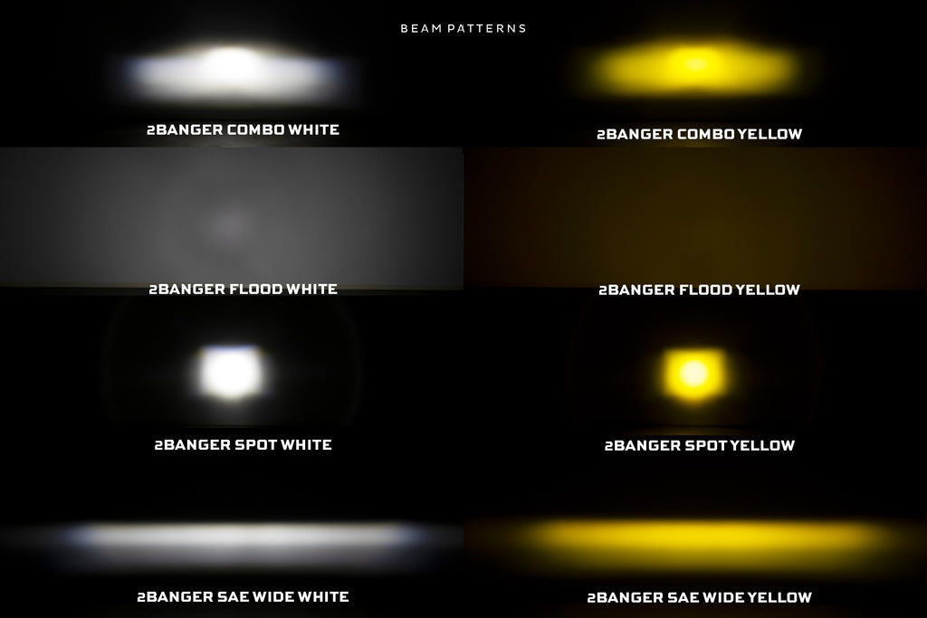 Morimoto 2Banger HXB LED Pods (Combo / Yellow / Set)