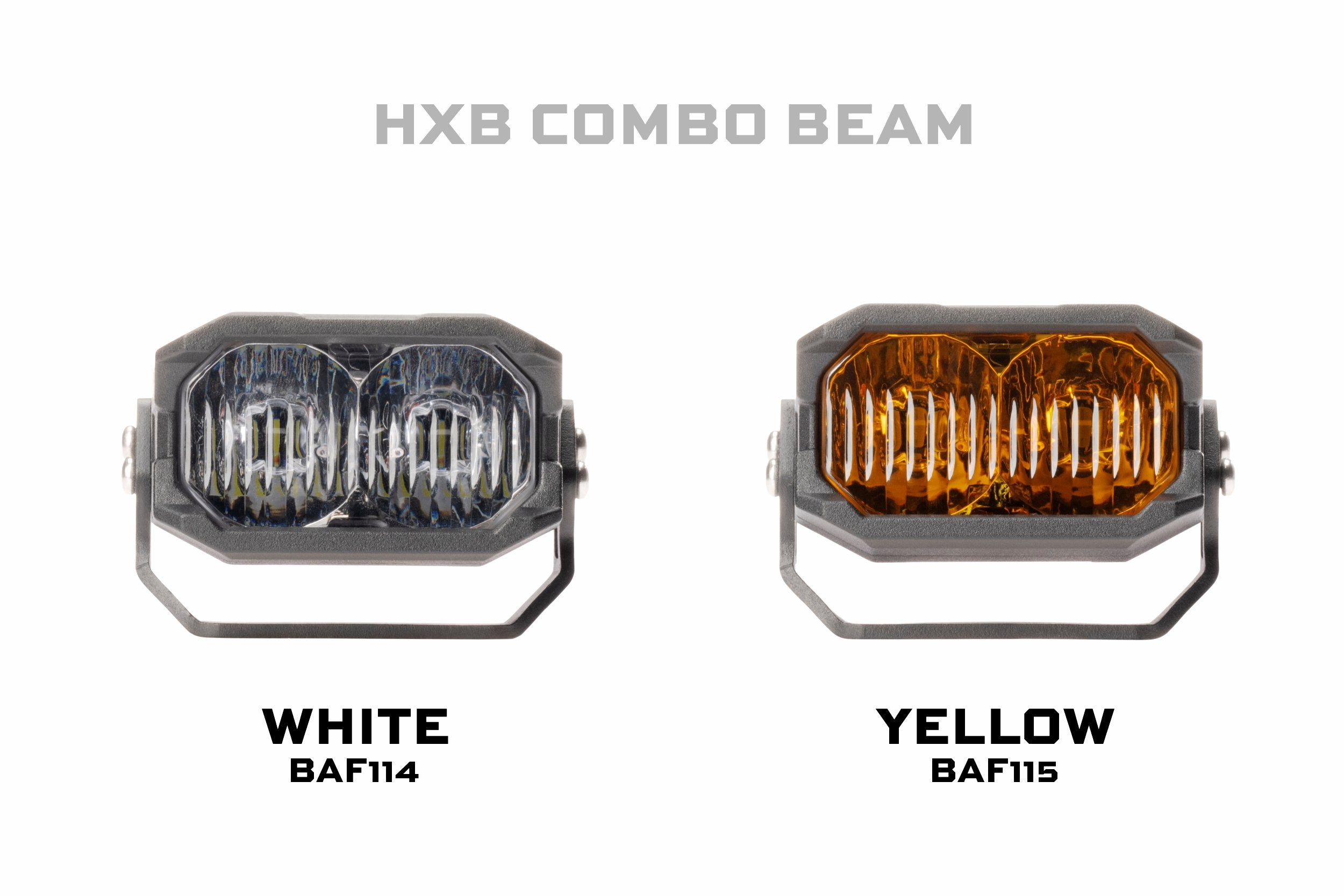 Morimoto 2Banger HXB LED Pods (Combo / Yellow / Set)
