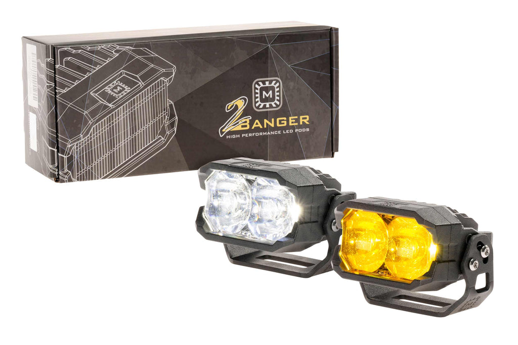 Morimoto 2Banger HXB LED Pods (Spot / White / Set)