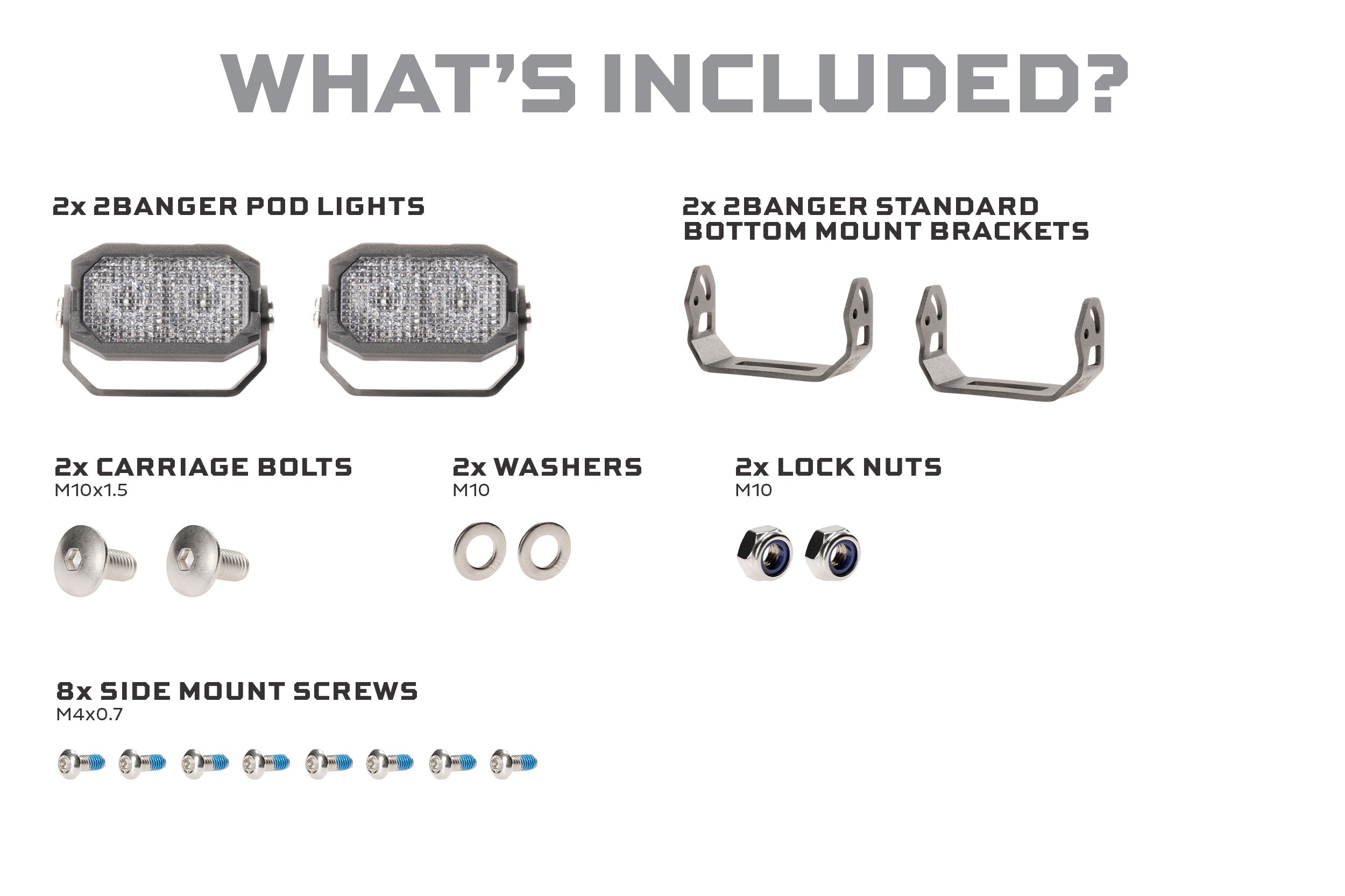 Morimoto 2Banger NCS LED Pods (Spot / White / Set)