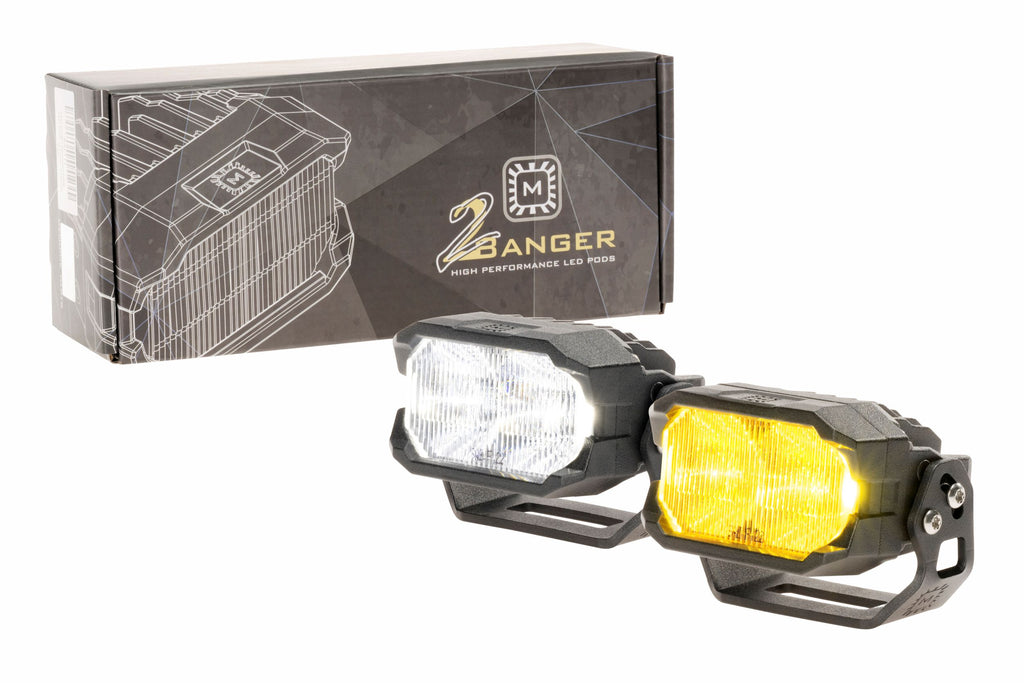 Morimoto 2Banger HXB LED Pods (SAE Wide / White / Set)