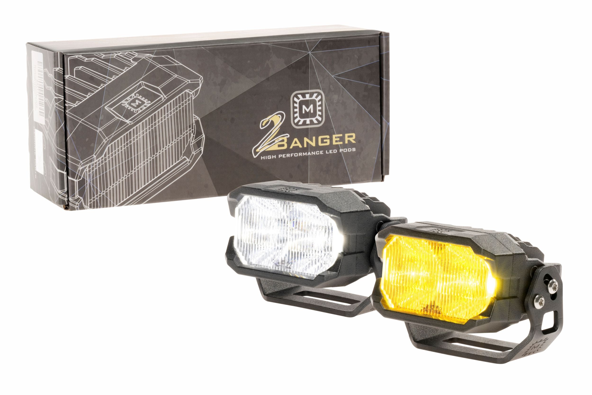 Morimoto 2Banger HXB LED Pods (SAE Wide / White / Set)