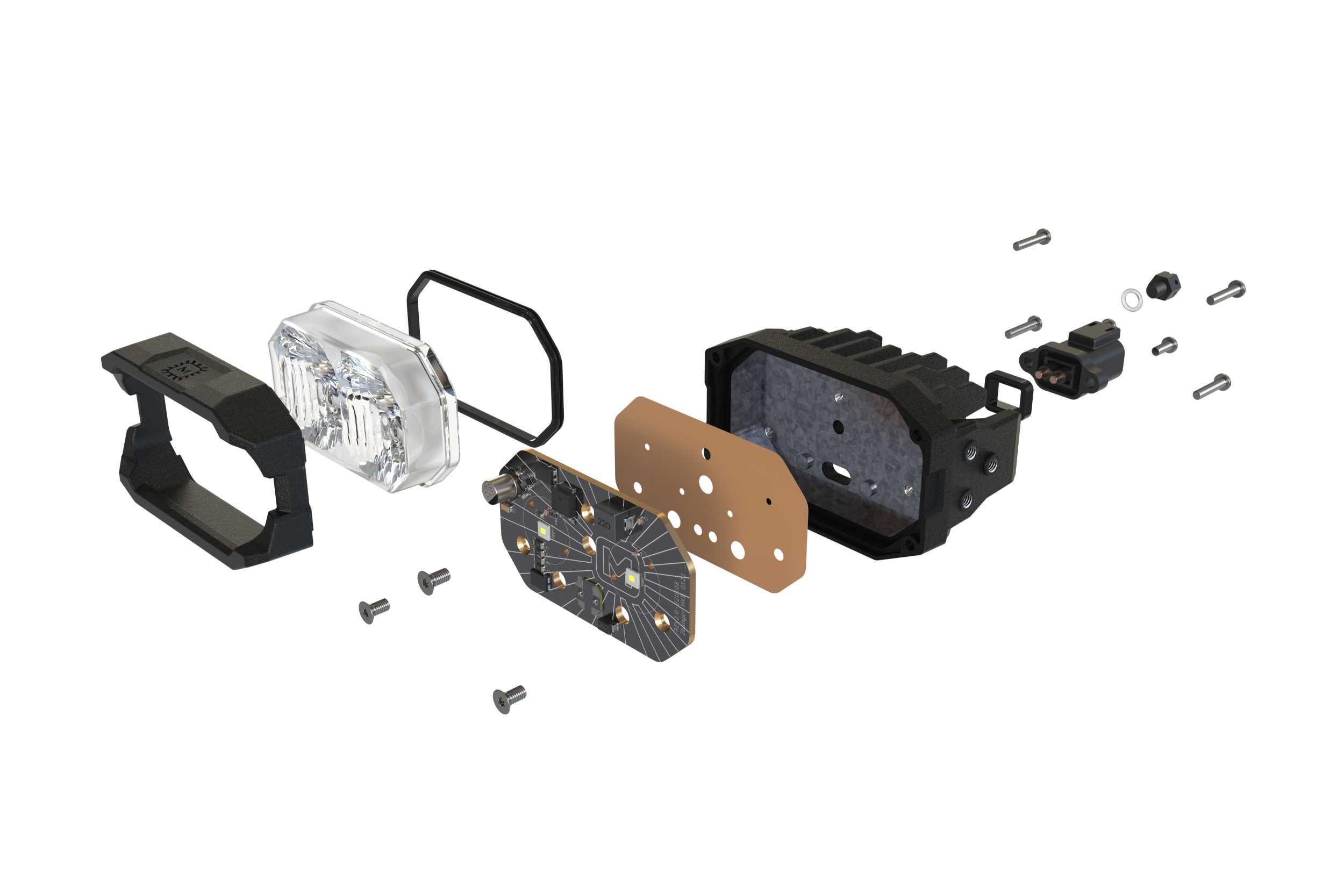 Morimoto 2Banger Ditch Light Kit: 14-18 Sierra 1500 (HXB Yellow Combo Beam)