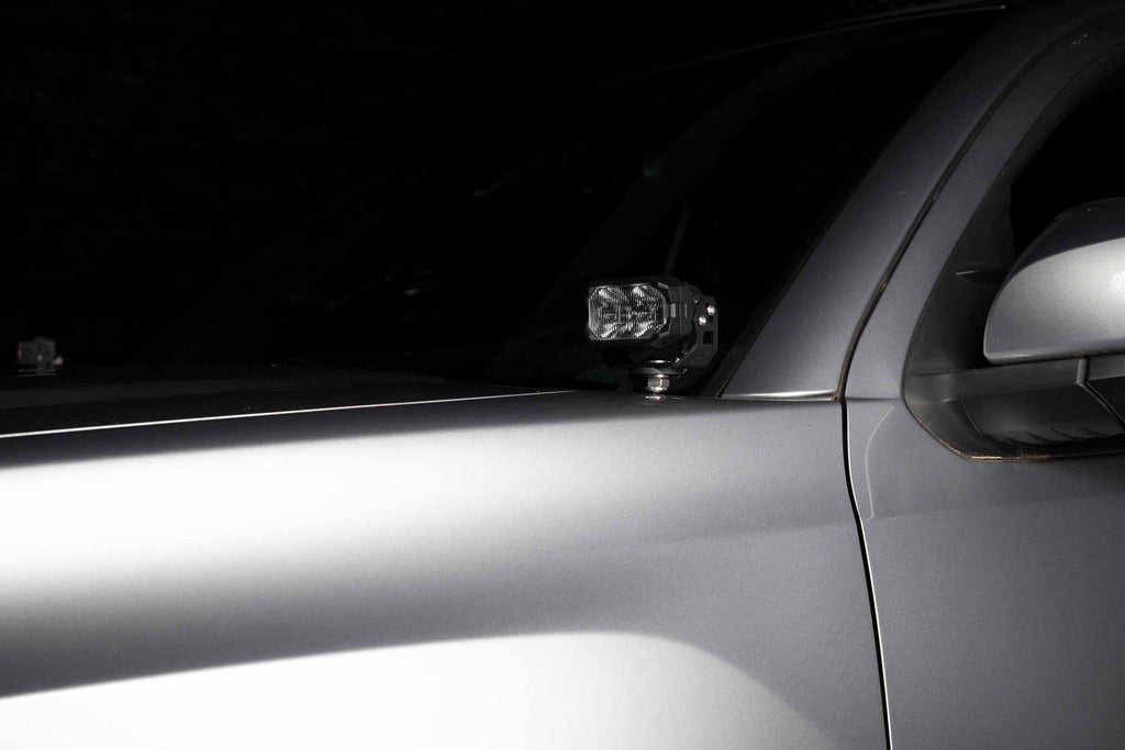 Morimoto 2Banger Ditch Light Kit: 16-23 Tacoma (NCS Yellow SAE Wide Beam)