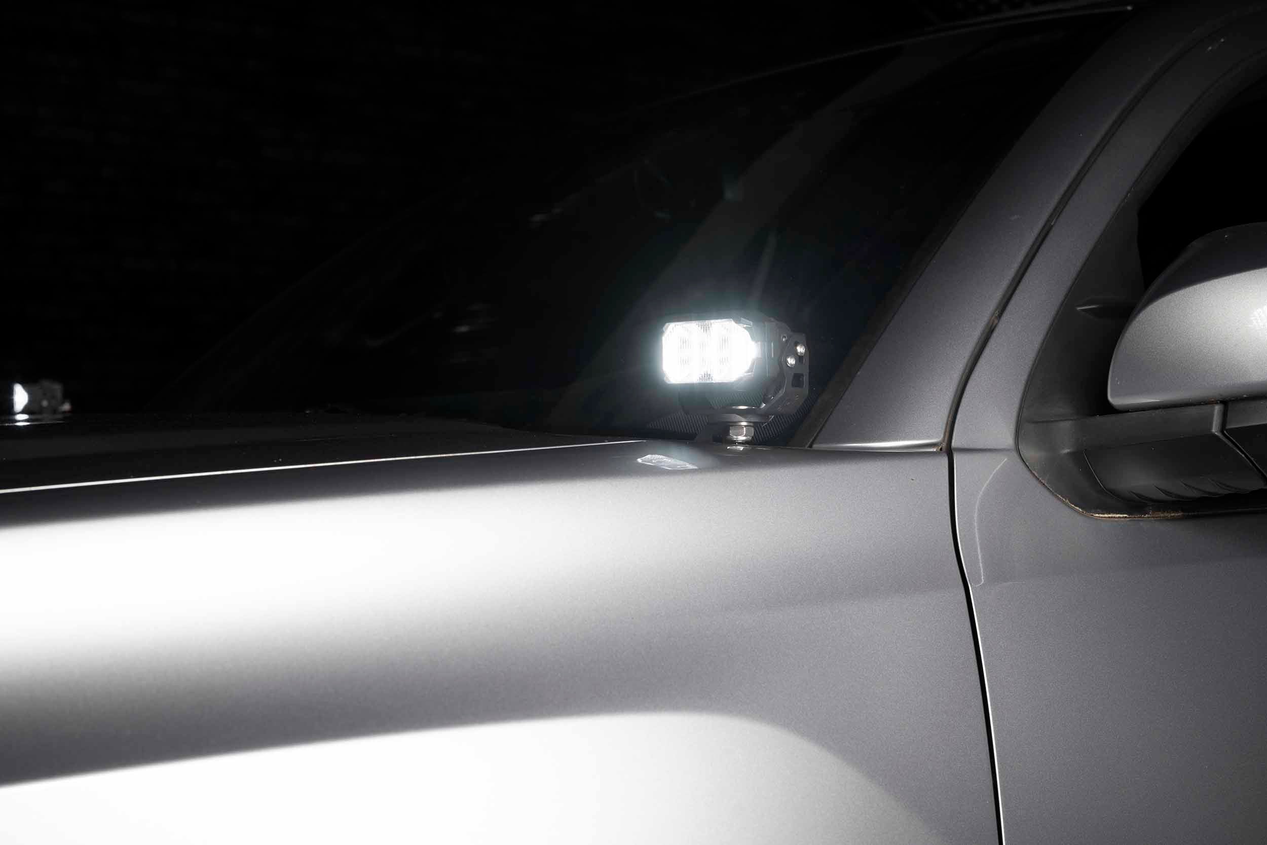 Morimoto 2Banger Ditch Light Kit: 16-23 Tacoma (HXB White Flood Beam)