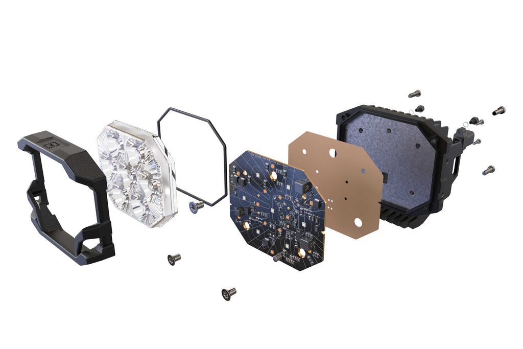 Morimoto BigBanger Ditch Light Kit: Gladiator JT (NCS Yellow Combo Beam)