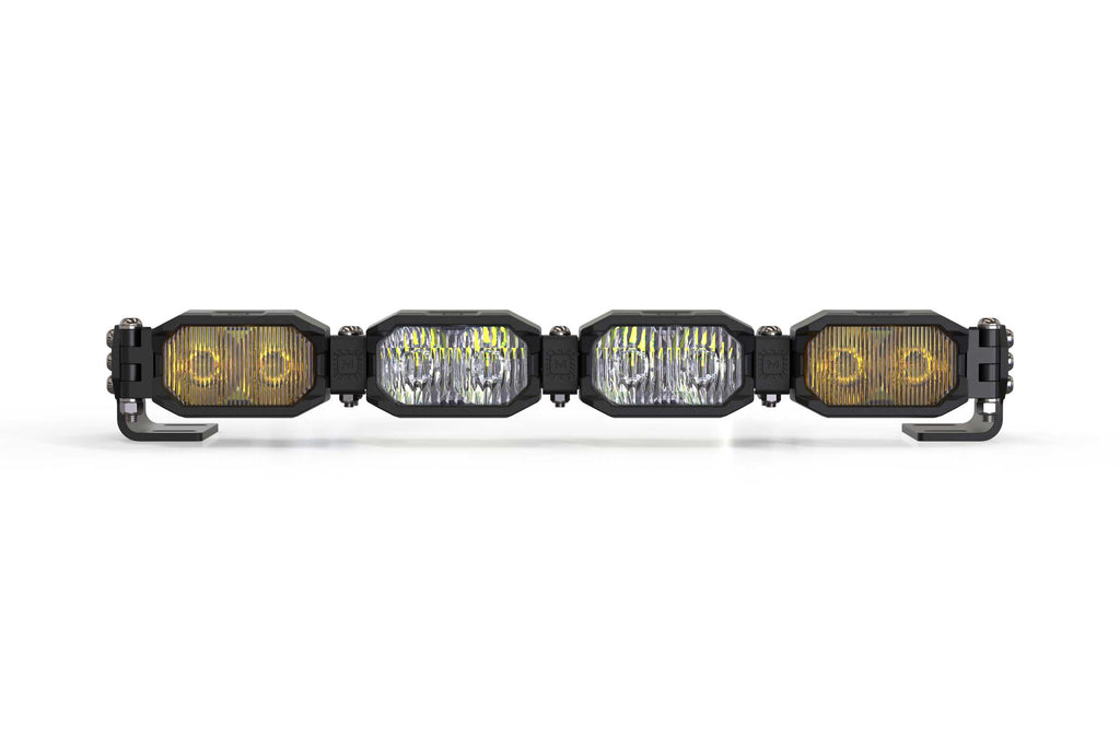 Single-Row BangerBar: (4 Pod / 16") (NCS Power - White/Yellow)