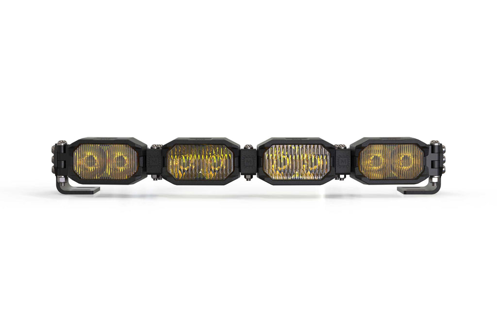 Single-Row BangerBar: (4 Pod / 16") (NCS Power - White/Yellow)