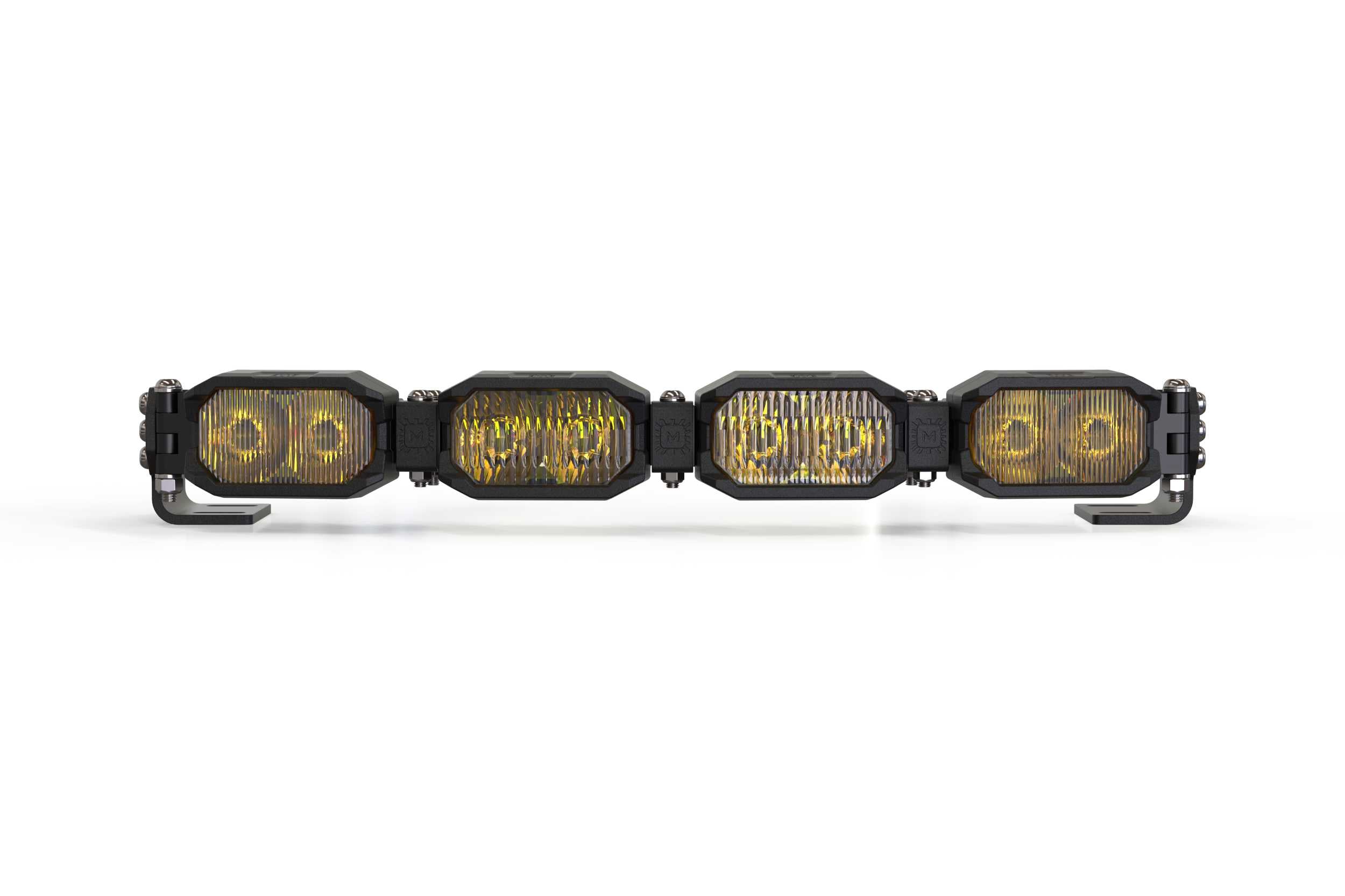 Single-Row BangerBar: (4 Pod / 16") (NCS Power - White/Yellow)