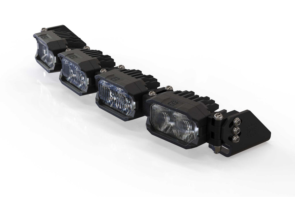 Single-Row BangerBar: (4 Pod / 16") (HXB Power - White/Yellow)
