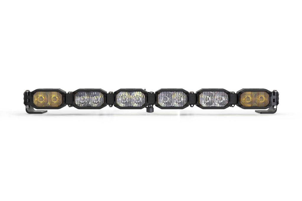 Single-Row BangerBar: (6 Pod / 24") (HXB Power - White/Yellow)