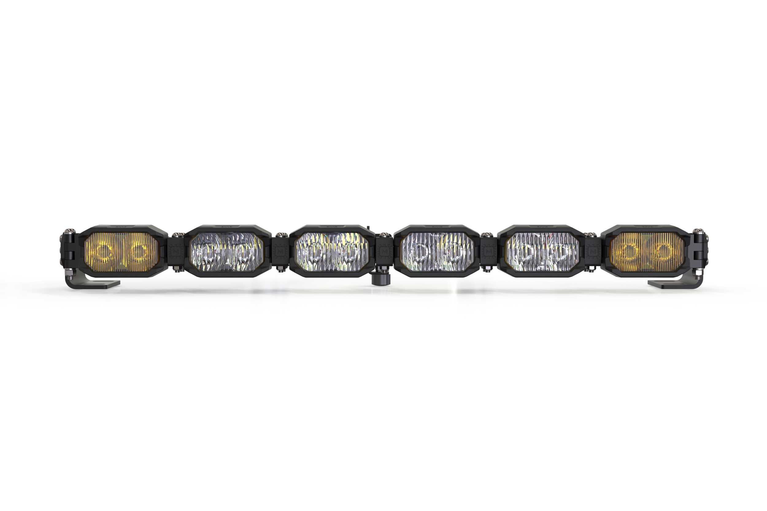 Single-Row BangerBar: (6 Pod / 24") (HXB Power - White/Yellow)