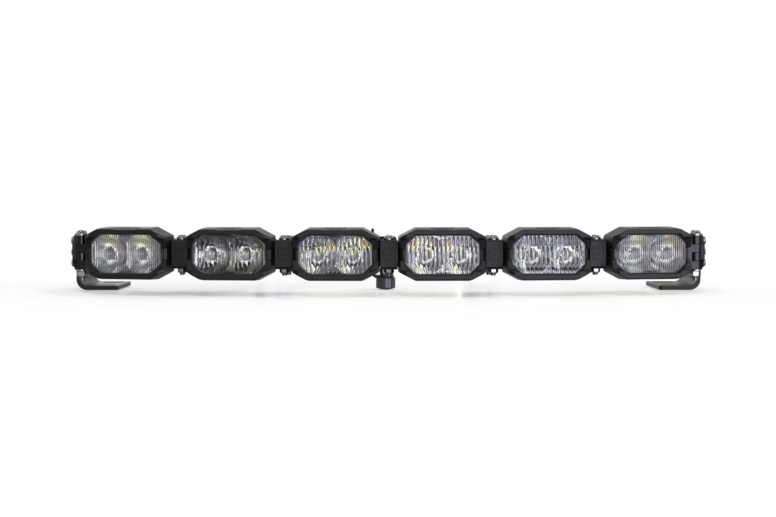 Single-Row BangerBar: (6 Pod / 24") (NCS Power - White/Yellow)