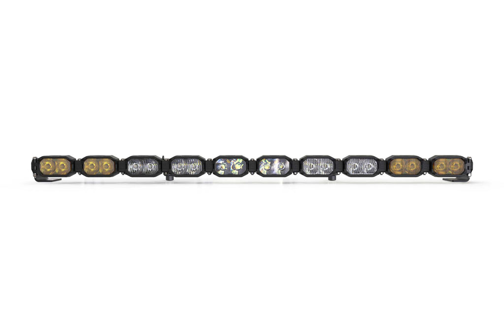 Single-Row BangerBar: (10 Pod / 40") (HXB Power - White/Yellow)