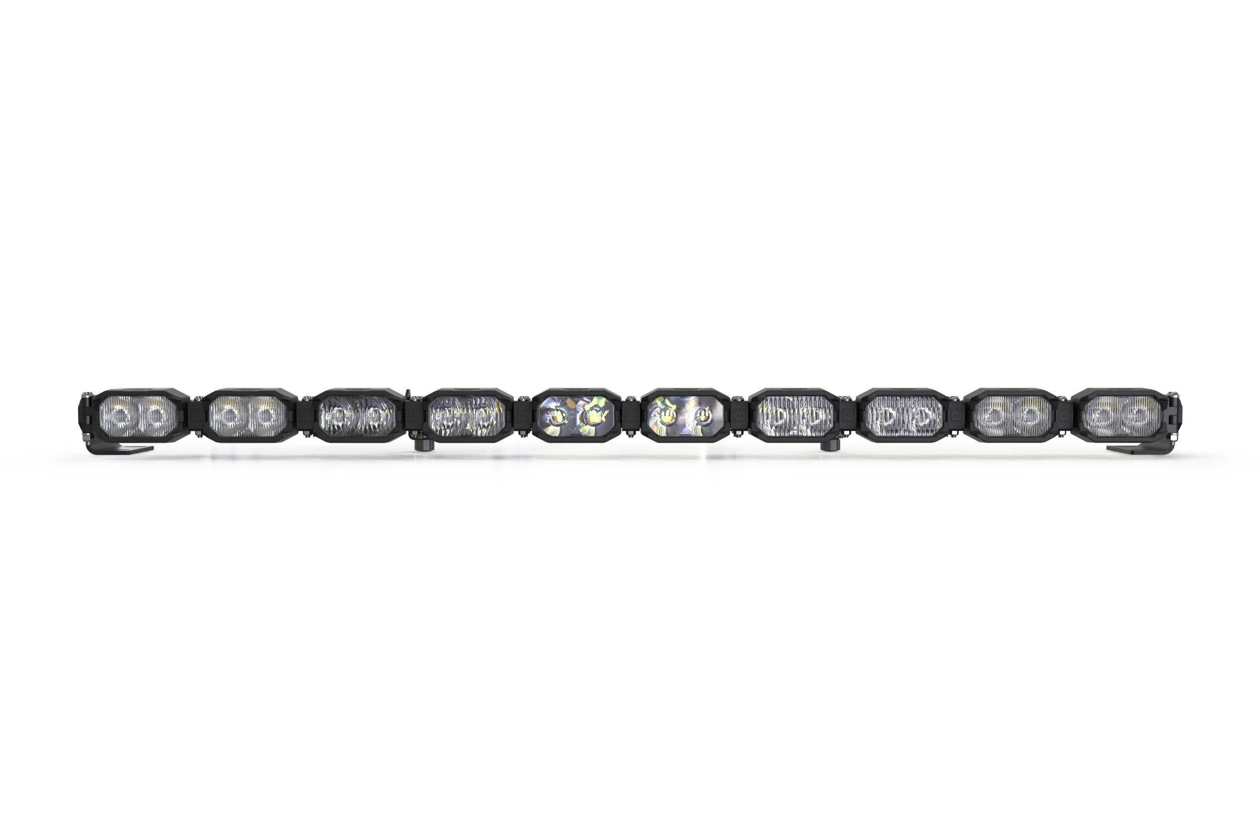 Single-Row BangerBar: (10 Pod / 40") (HXB Power - White/Yellow)