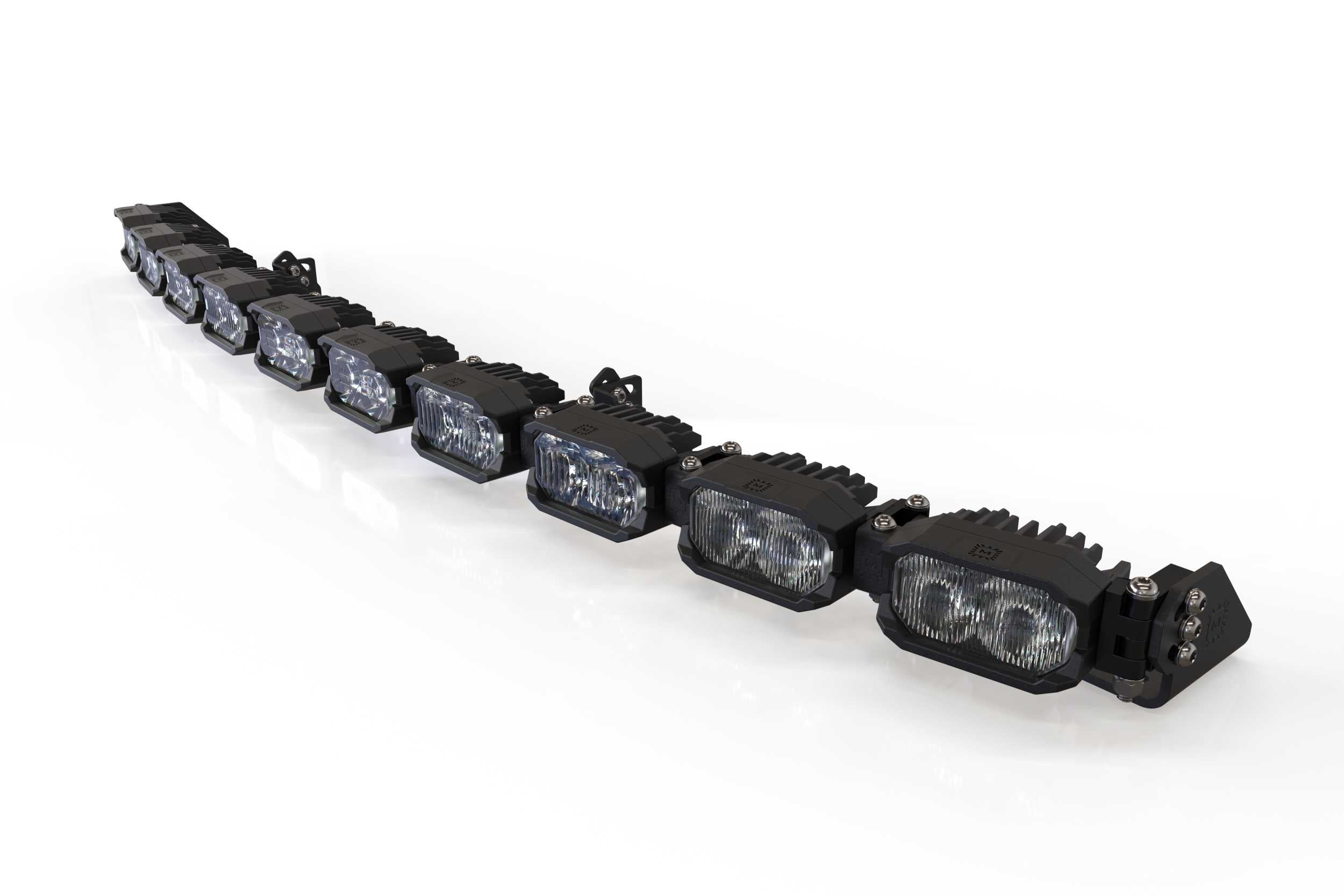 Single-Row BangerBar: (10 Pod / 40") (HXB Power - White/Yellow)