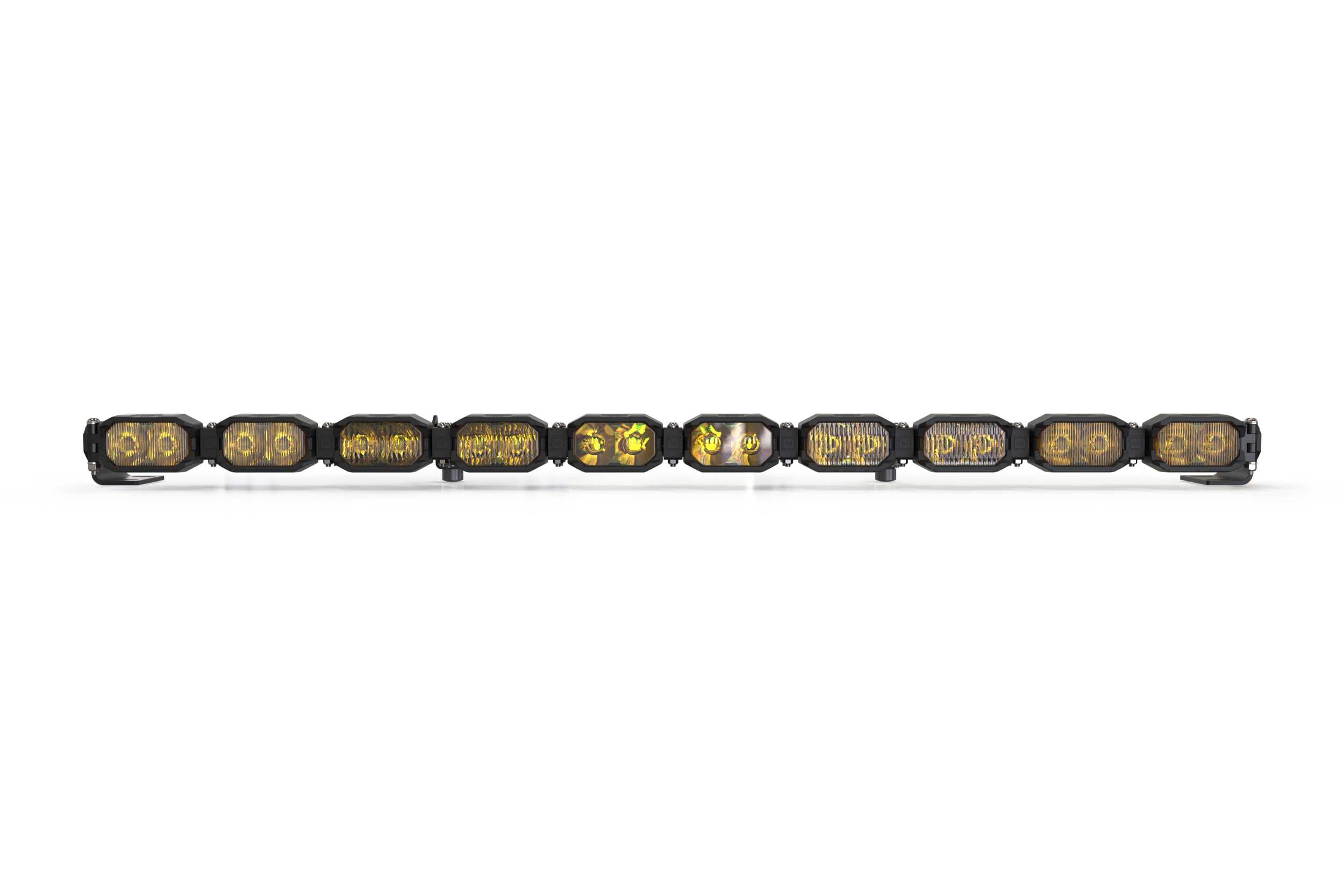 Single-Row BangerBar: (10 Pod / 40") (NCS Power - White/Yellow)