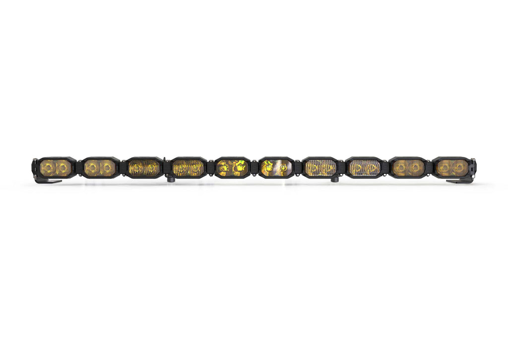Single-Row BangerBar: (10 Pod / 40") (HXB Power - White/Yellow)