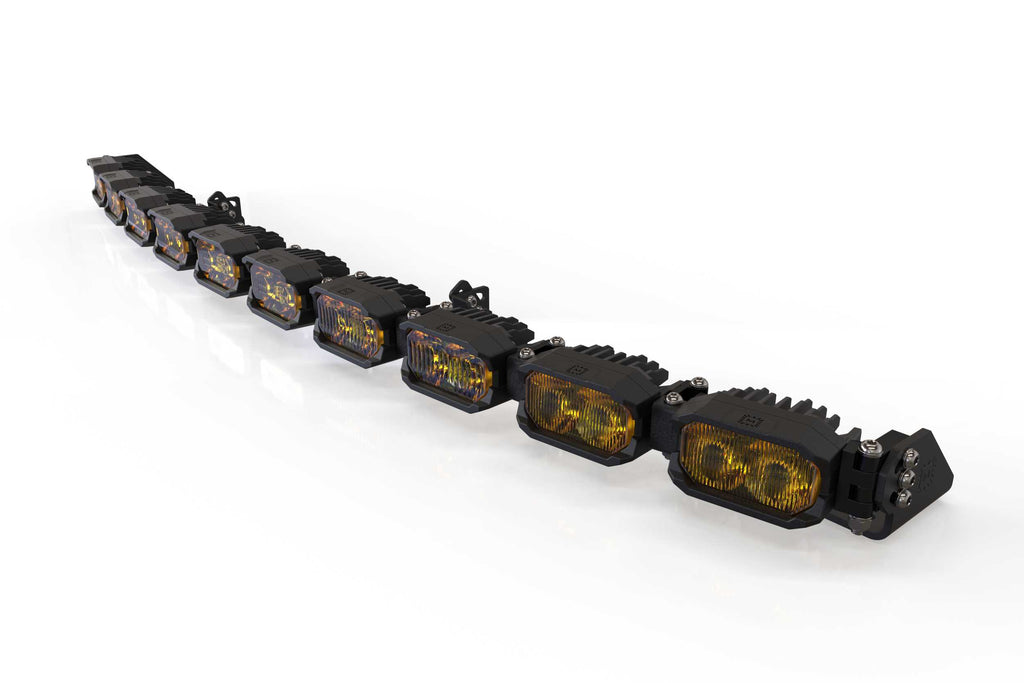 Single-Row BangerBar: (10 Pod / 40") (NCS Power - White/Yellow)