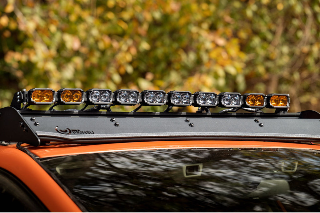 Single-Row BangerBar: (10 Pod / 40") (HXB Power - White/Yellow)