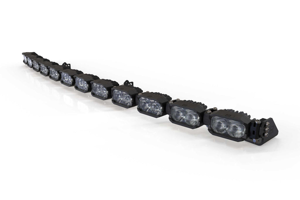 Single-Row BangerBar: (12 Pod / 47") (HXB Power - White/Yellow)