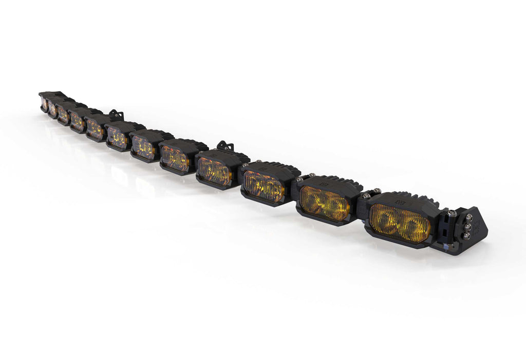 Single-Row BangerBar: (12 Pod / 47") (NCS Power - White/Yellow)