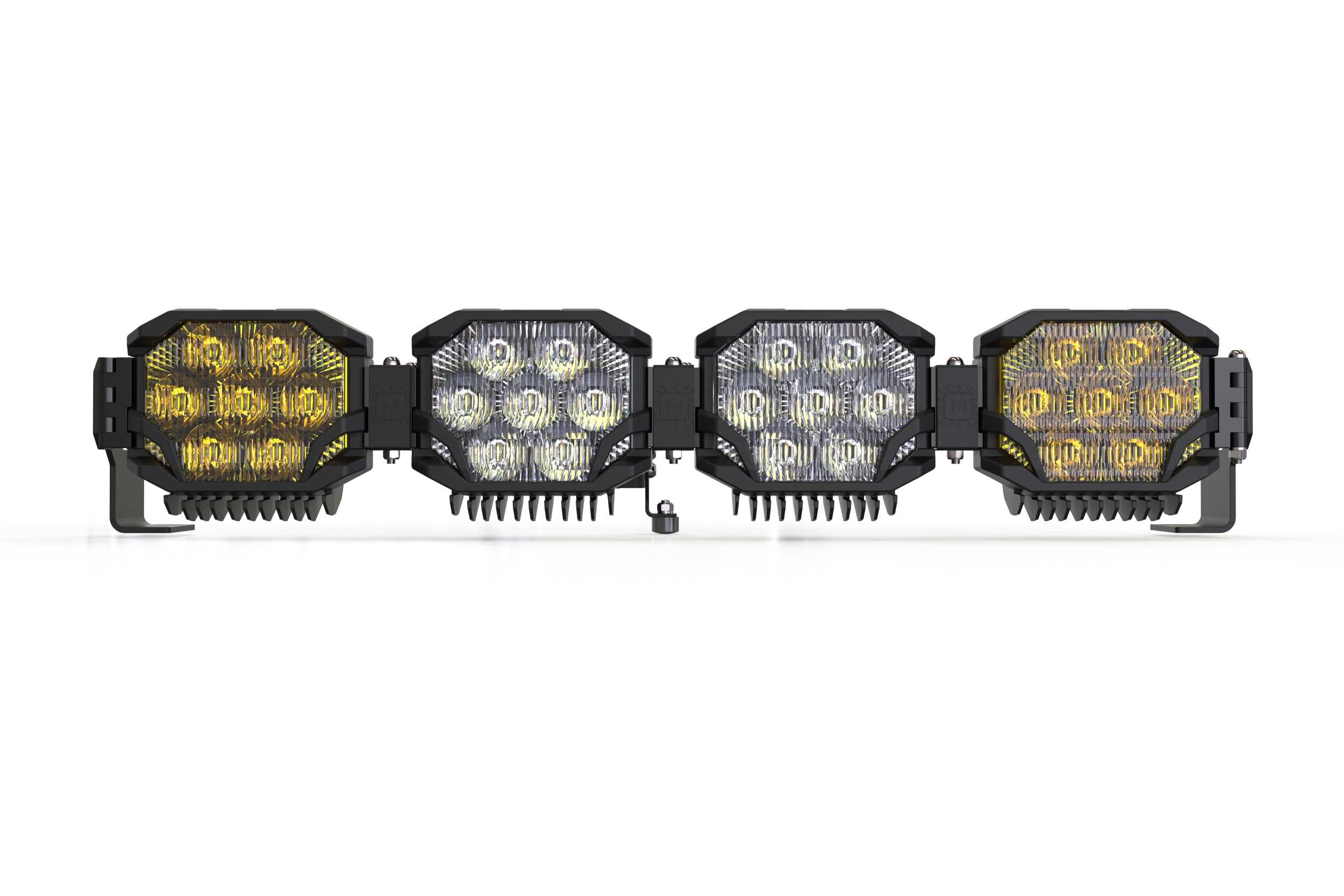 Triple-Row BangerBar: (4 Pod / 29") (NCS Power - White/Yellow)
