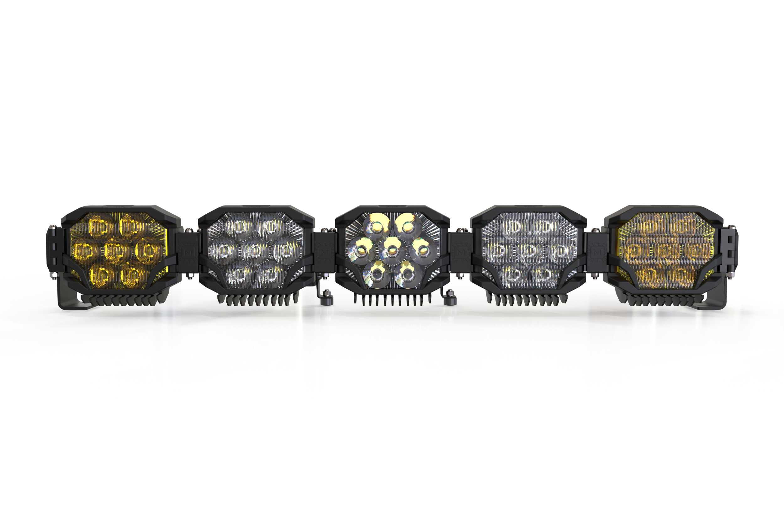Triple-Row BangerBar: (5 Pod / 36") (NCS Power - White/Yellow)