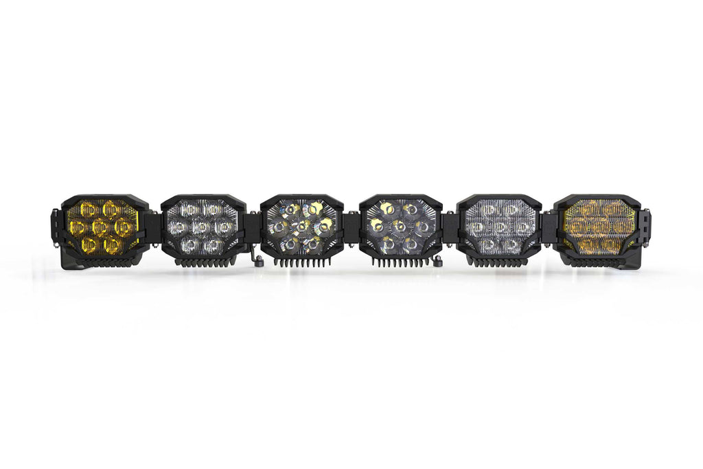Triple-Row BangerBar: (6 Pod / 43") (HXB Power - White/Yellow)