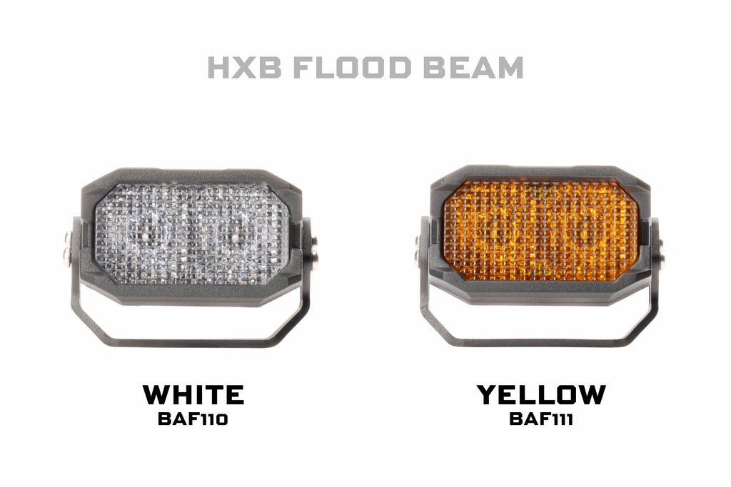 Morimoto 2Banger HXB LED Pods (Flood / White / Set)