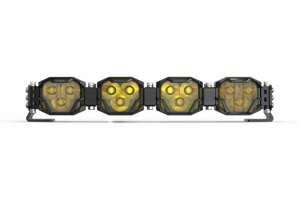 Double-Row BangerBar: (4 Pod / 16.5") (NCS Power - Yellow)