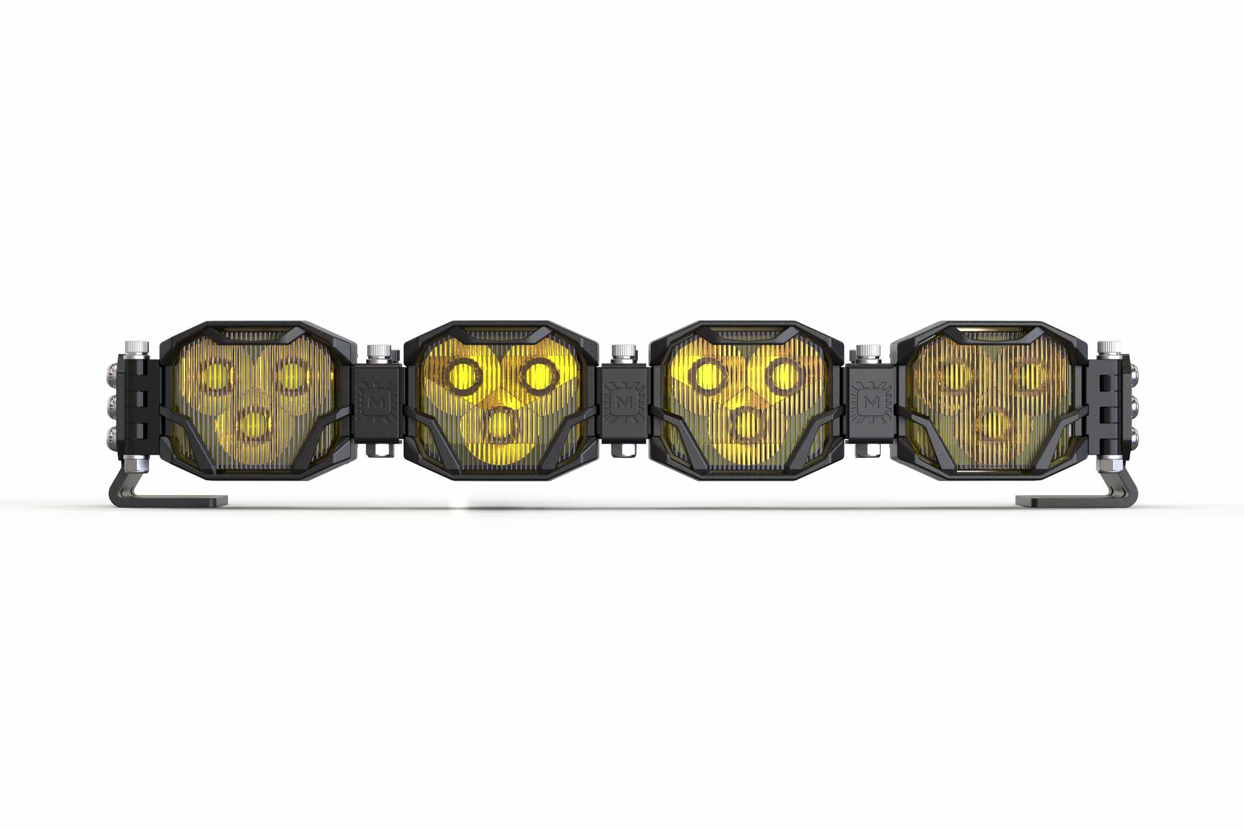Double-Row BangerBar: (4 Pod / 16.5") (NCS Power - Yellow)