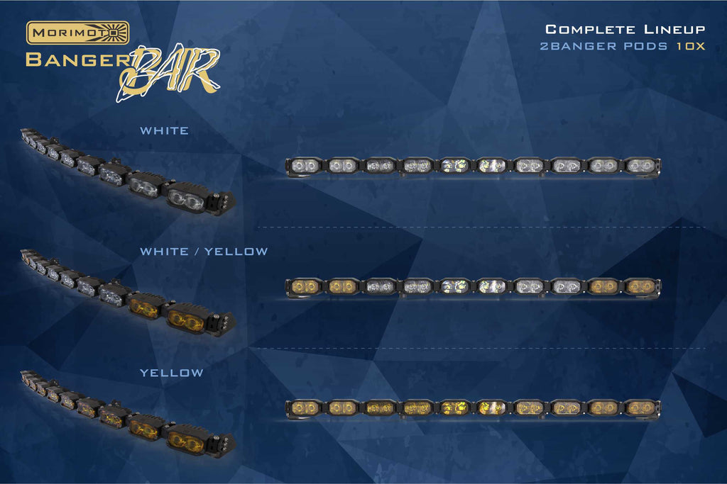 Single-Row BangerBar: (10 Pod / 40") (NCS Power - Yellow)