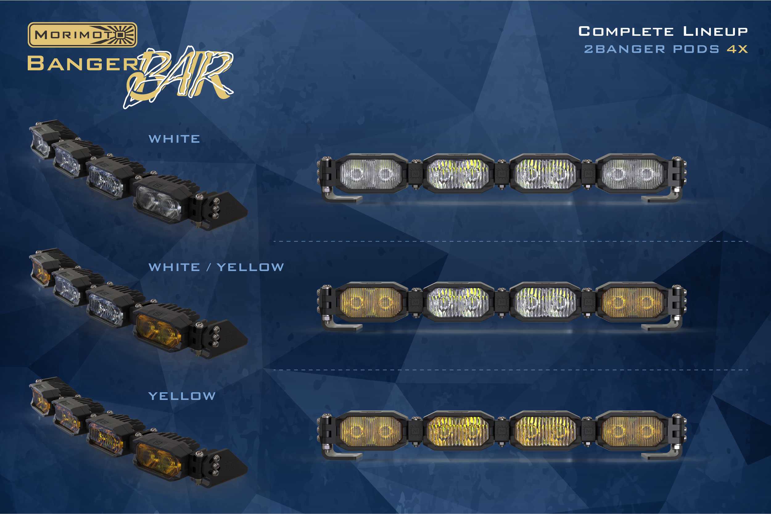 Single-Row BangerBar: (4 Pod / 16") (HXB Power - White)
