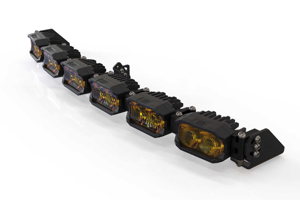 Single-Row BangerBar: (6 Pod / 24") (HXB Power - Yellow)