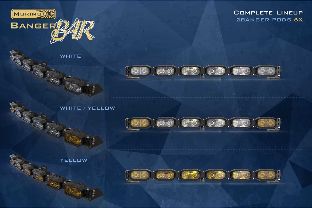 Single-Row BangerBar: (6 Pod / 24") (NCS Power - Yellow)
