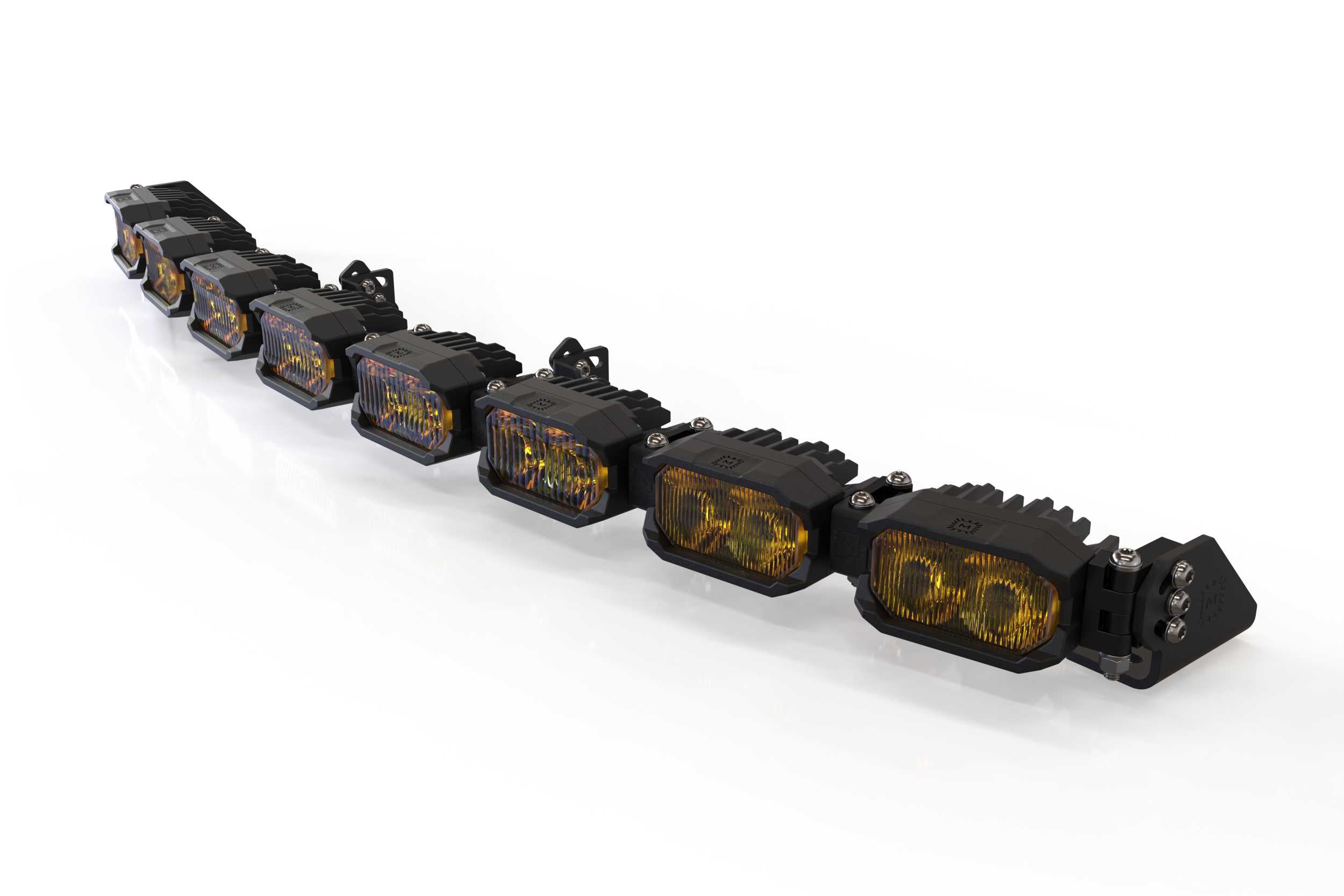 Single-Row BangerBar: (8 Pod / 31.5") (HXB Power - Yellow)