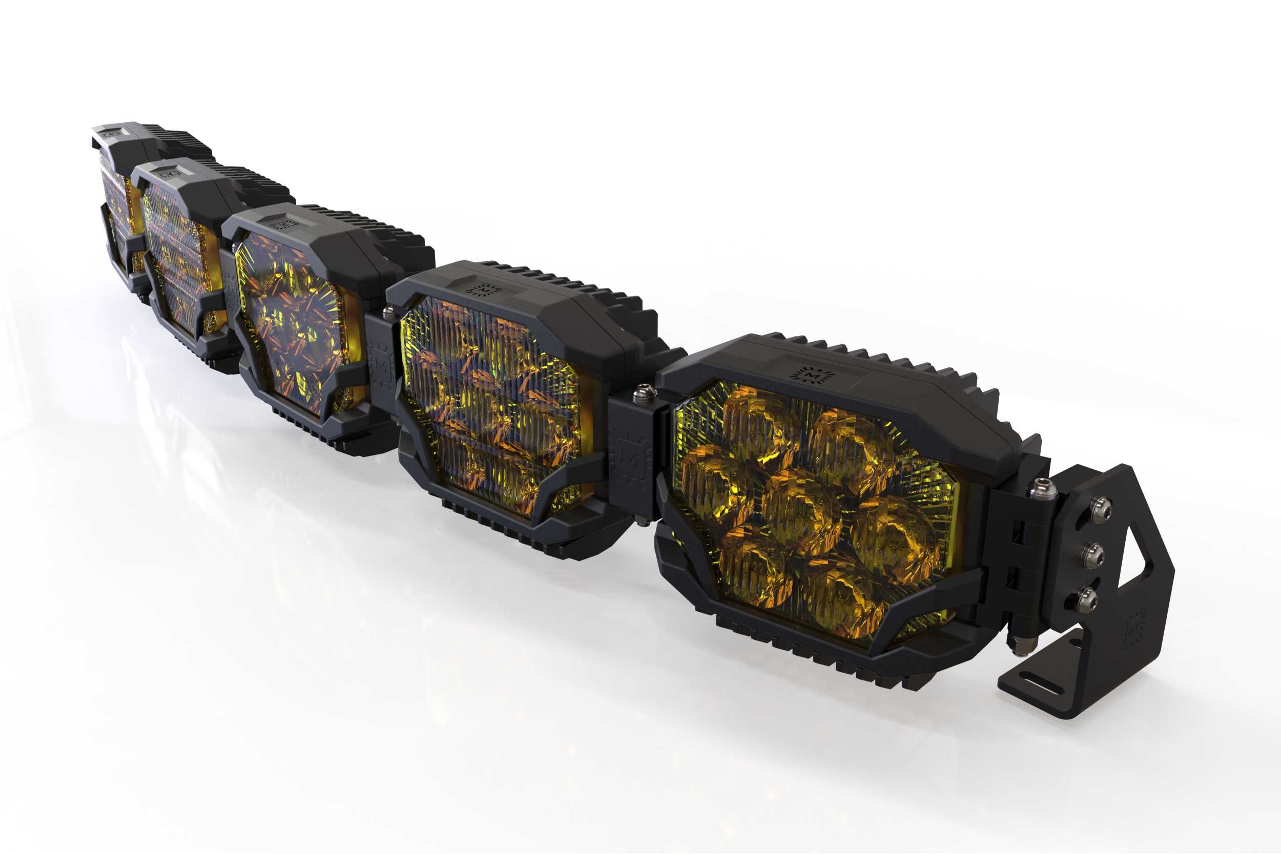 Triple-Row BangerBar: (5 Pod / 36") (HXB Power - Yellow)