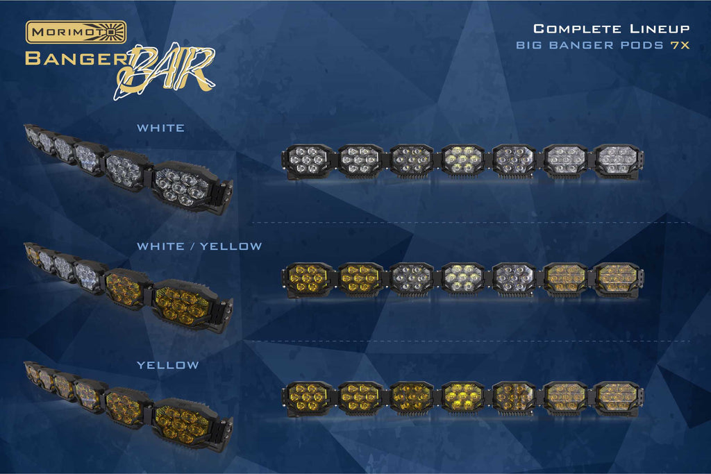 Triple-Row BangerBar: (7 Pod / 50.5") (HXB Power - Yellow)