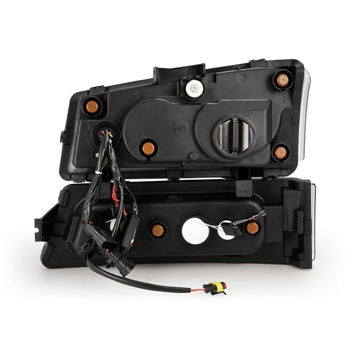 AlphaRex (NOVA-Series) (03-06) Chevrolet Silverado Projector Headlights with LED Bumper Lights - Alpha-Black
